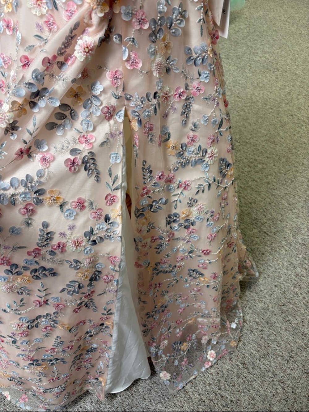 Prom dress alyceparis #61986 floral French pink - Picture 8 of 11